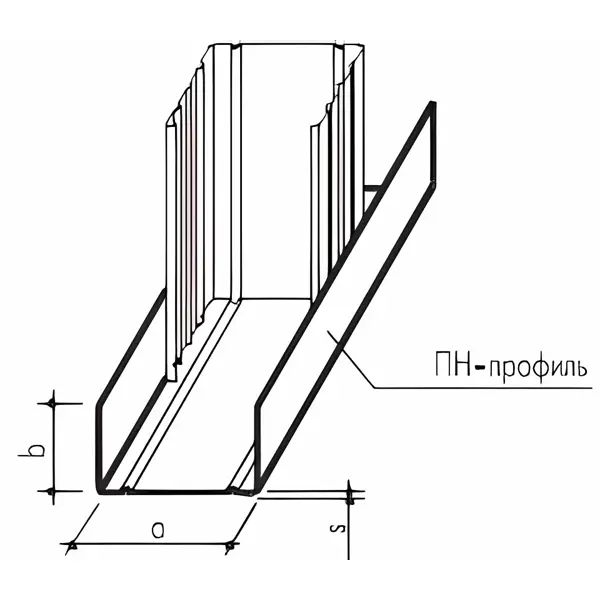 Профиль направляющий (ПН-2) Knauf 0.6 мм 50x40x3000 мм - изображение 4