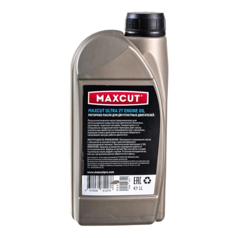 Масло 2-х тактное полусинтетическое MAXCUT ULTRA Semi-Synthetic 2T, 1л - изображение 2