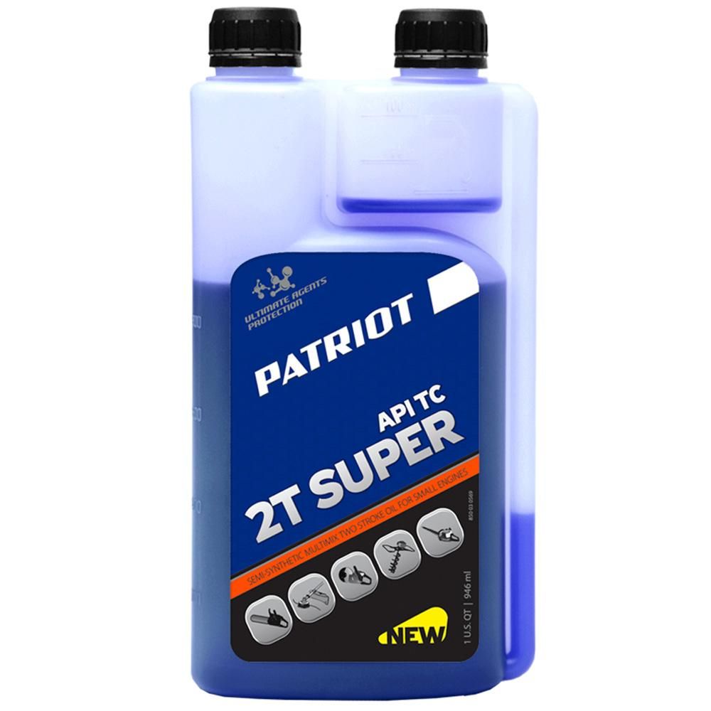 Масло 2-х тактное полусинтетическое PATRIOT Super Active 2T, дозаторная 0,946л.