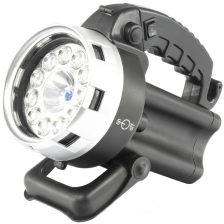 Фонарик поисковый, аккумуляторный, галоген 25 W + 11 светодиодов Stern - изображение 2