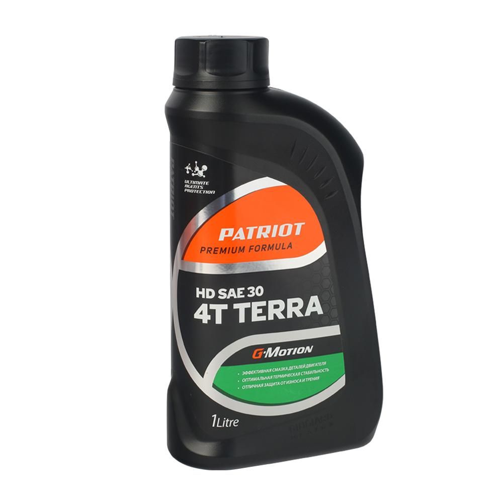 Масло 4-х тактное минеральное PATRIOT G-Motion Terra 4T HD SAE 30 1л, моторное