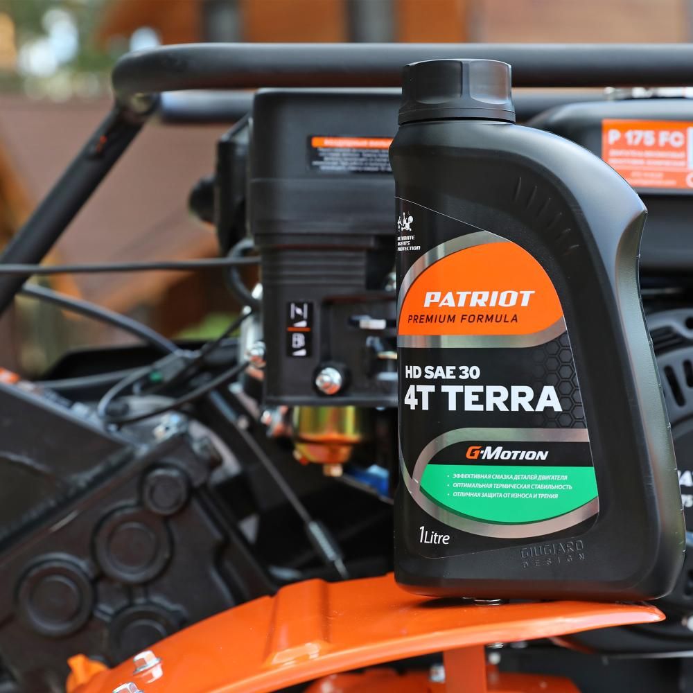 Масло 4-х тактное минеральное PATRIOT G-Motion Terra 4T HD SAE 30 1л, моторное - изображение 4