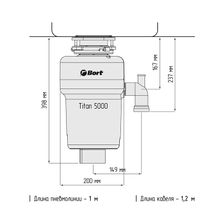 Измельчитель пищевых отходов BORT TITAN 5000 - изображение 3