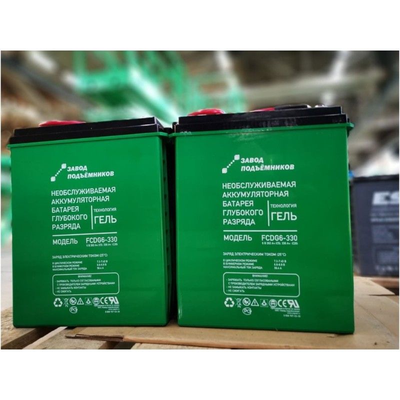 Завод подъемников Тяговый гелевый аккумулятор FCDG6-330AF 6V 330Ah 00-000009 - изображение 2