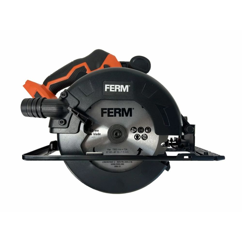 Аккумуляторная циркулярная пила Ferm CSM1049 Li-Ion 20 В Компл Solo (без акк. батареи и Зу), глубина - изображение 2
