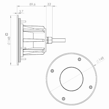 Встраиваемый грунтовый точечный светильник Ground Medium (L) - изображение 2