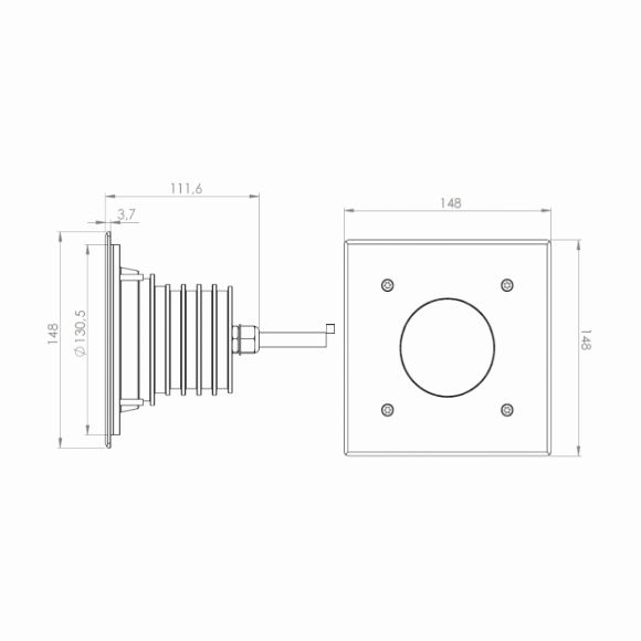 Встраиваемый грунтовый точечный светильник Ground Medium - изображение 4