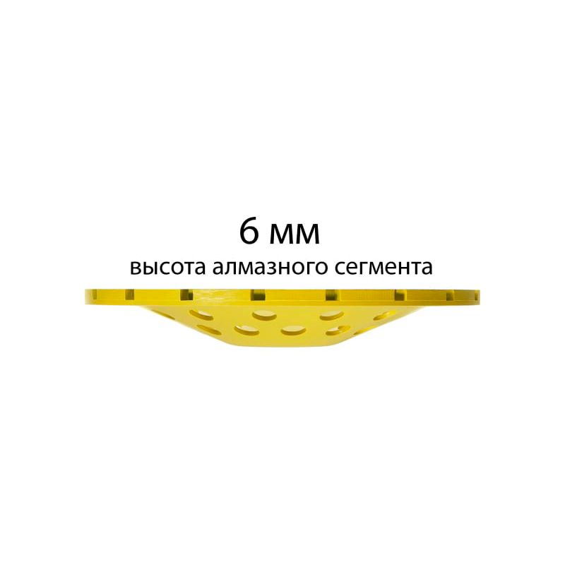 Алмазная сегментная чашка Kronger 230x6x22,23 Diamond Industrial 2-х рядная - изображение 4