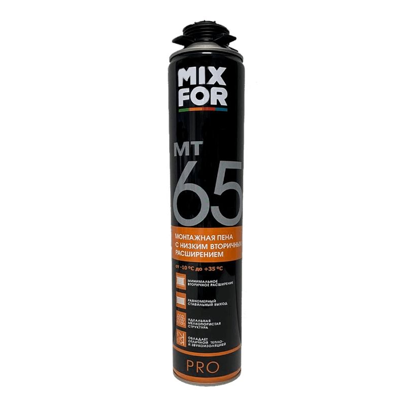Пена монтажная профессиональная MIXFOR Foam Pro МТ65 (от -10 до +30 С) 750ml