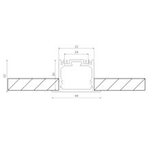 Алюминиевый профиль SWG Design LED LE 4932, 2500 мм, анодированный 010356 - изображение 4