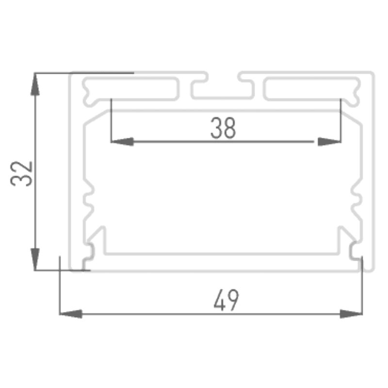 Алюминиевый профиль SWG Design LED LS 4932, 2500 мм, анодированный 010367 - изображение 6