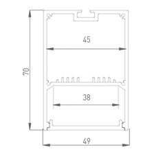 Алюминиевый профиль SWG Design LED LS 4970, 2500 мм, анодированный 010370 - изображение 10