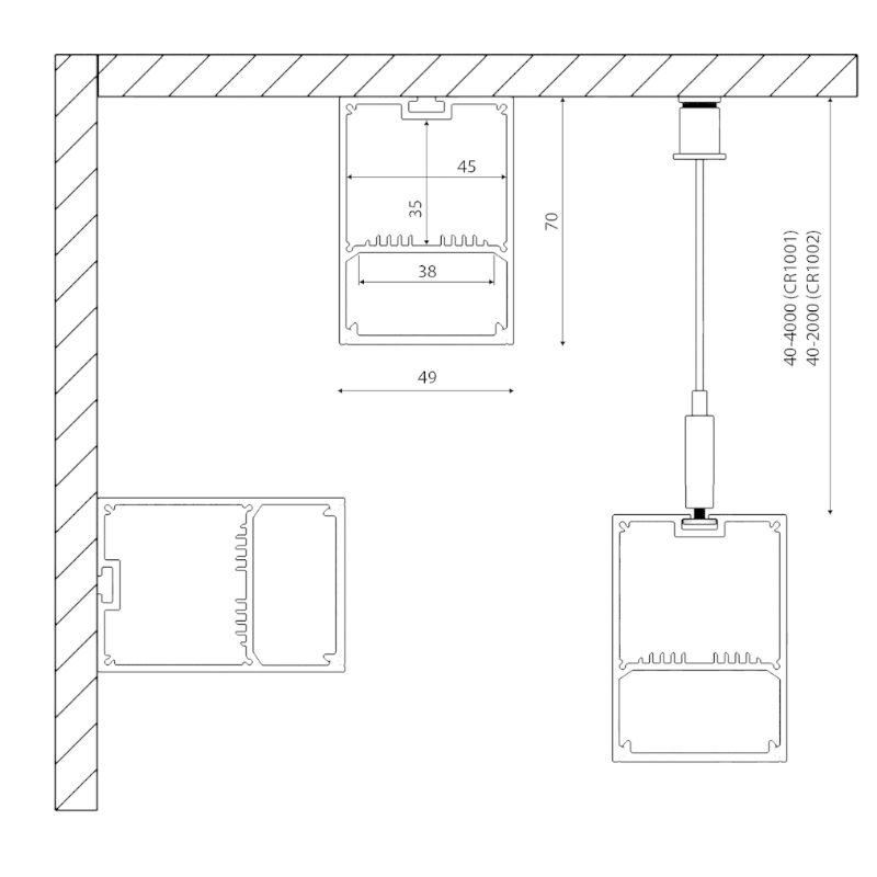 Алюминиевый профиль SWG Design LED LS 4970, 2500 мм, анодированный 010370 - изображение 4