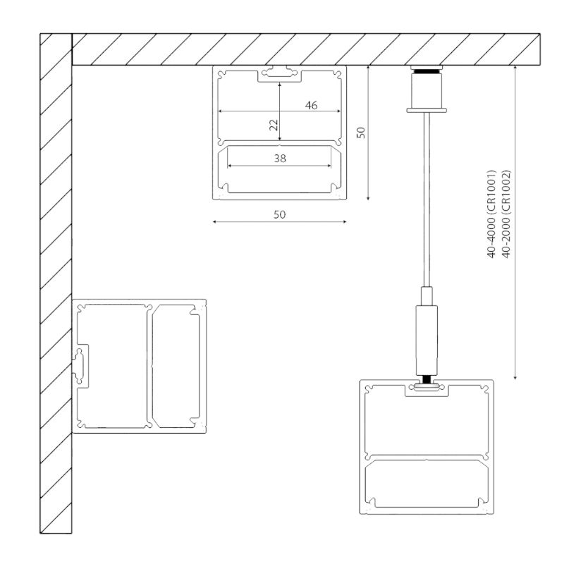 Алюминиевый профиль SWG Design LED LS 5050, 2500 мм, анодированный 010368 - изображение 6