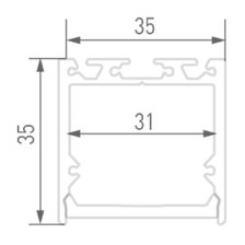 Алюминиевый профиль SWG Design LED LS3535, 2500 мм, анодированный 010365 - изображение 12