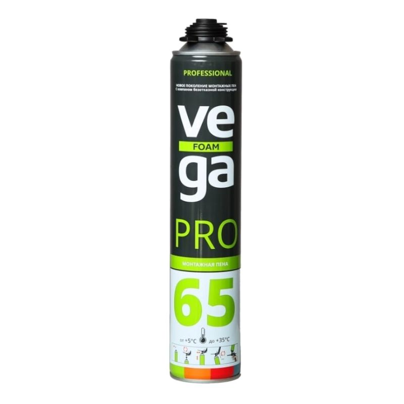 Пена монтажная профессиональная VEGA 65 Pro 850ml