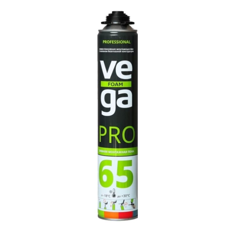 Пена монтажная профессиональная VEGA 65 Pro WINTER 850ml