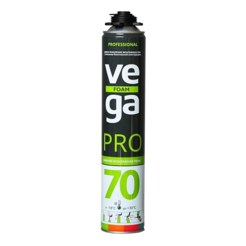Пена монтажная профессиональная VEGA 70 Pro WINTER 900ml