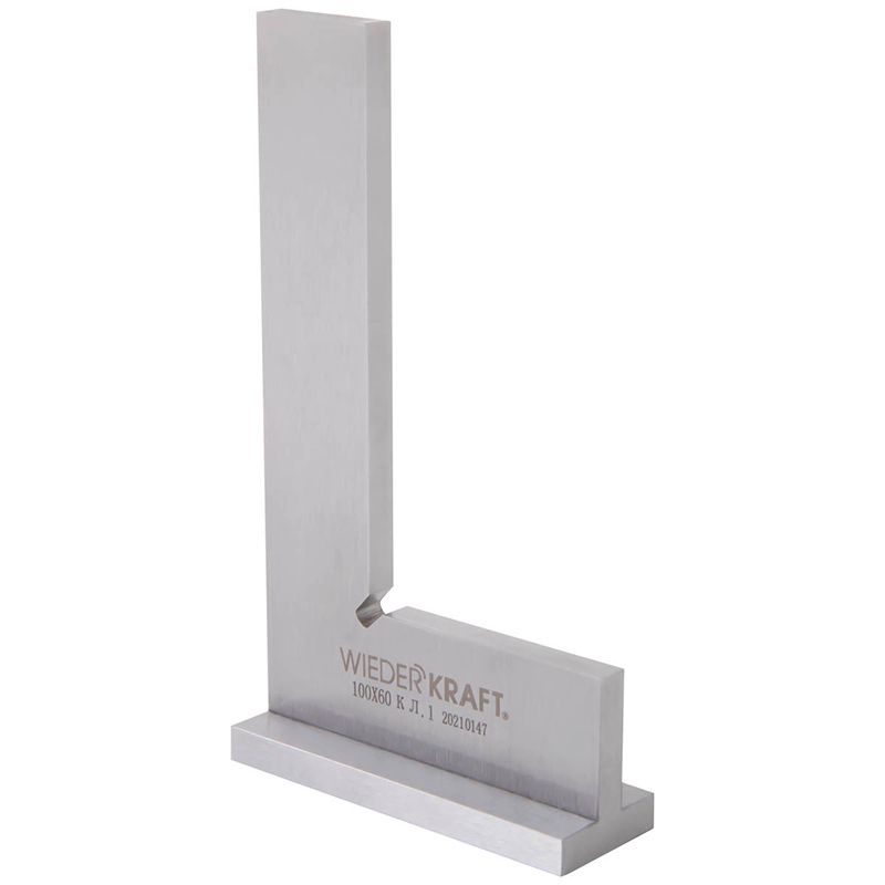 Угольник WIEDERKRAFT поверочный 90град. 100x60x20x5 мм кл. 1 WDK-MR10060 - изображение 2