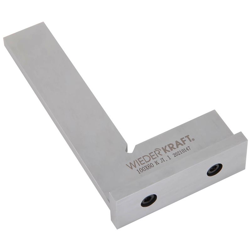 Угольник WIEDERKRAFT поверочный 90град. 100x60x20x5 мм кл. 1 WDK-MR10060 - изображение 3